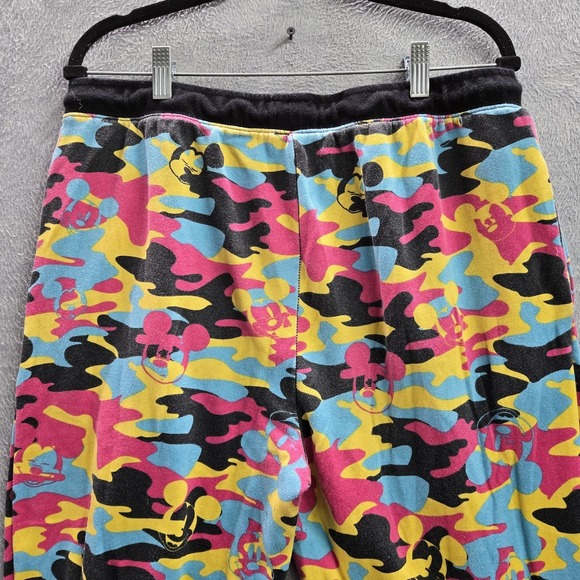 Disney Women Pants M Multicolor Camouflage Sweatpants Mickey Mouse Pajama Pants - Picture 10 of 11
